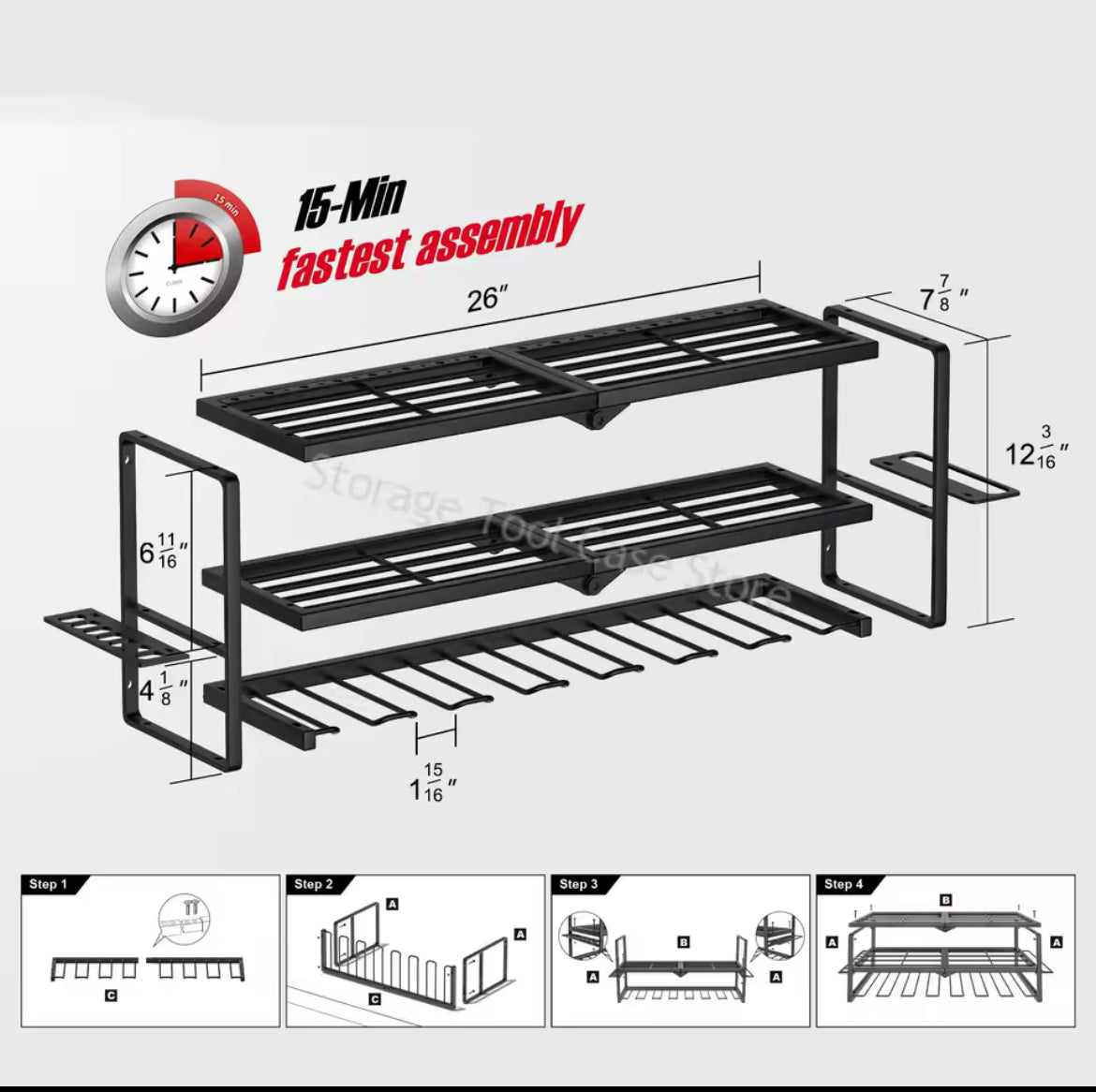 Power tools shelf