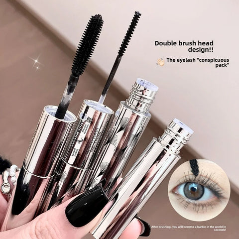 Double-ended mascara, volumizing, long-lasting, waterproof, smudge-proof, curling, smooth application