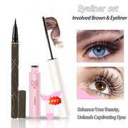 Silk Fiber Curling Mascara, Ultra-Fine Brush, Lengthening & Volumizing, Waterproof, Smudge-Proof, Long-Lasting, Unisex, Eye Safe