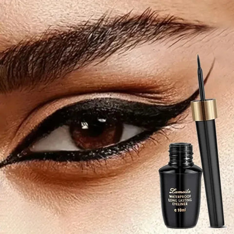 Eyeliner liquid waterproof sweat resistant Long-lasting hard-tipped gel eye ultra-fine black liquid eyeliner pen