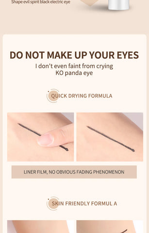 O'CHEAL Eyeliner Stamp Black Liquid Eyeliner Pen Waterproof Fast Dry Dual Head Eye Liner Pencil Make-up for Women Cosmetics Tool