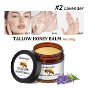 Honey Tallow Balm Beef Tallow Balm Moisturizing Cream for Soft Smooth Skin Handmade All-Natural Moisturizer Antioxidant Skincare
