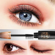 Waterproof 4D Mascara Thick Long Smudge-proof Plump Encrypted Long-lasting Curling Large Eye Makeup, Makeup Tools
