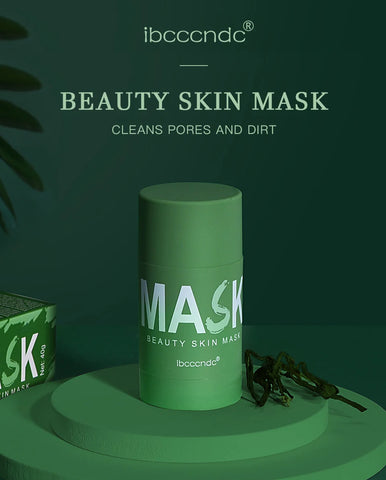 Face Clean Mask Green Tea Cleansing Stick Mask Shrink pores Deep Blackhead Remover facial Cleansing Moisturizing Mask 40g