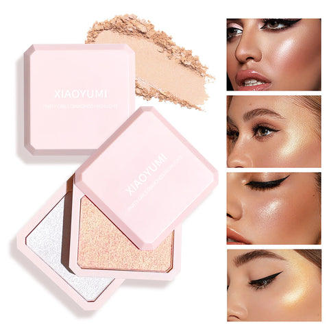 Dual-Layer Highlight & Contour Palette – Radiant Matte Shine for Perfect Face Sculpting