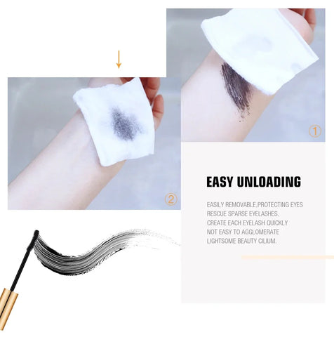 3D Mascara Lengthening Black Lash Eyelash Extension Eye Lashes Brush Beauty Makeup Long-wearing Gold Color Mascara
