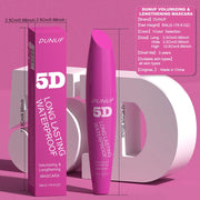 24H Wear Volumizing Mascara 5D Waterproof Lengthening Eyelash Cream For Thicker Fuller Lashes No Clumping