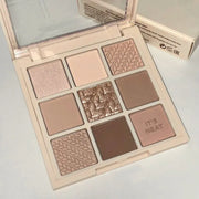 2024 New Nine-Color Sweater Knit Button Eyeshadow Tray Pearl Matte Low Saturation Deep Oat Earth Color