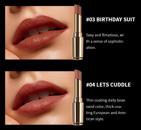 CHARMACY Nude Moisturize Lipstick Easy to Wear Professional Velvet 8 Color Luxury Lipsticks Makeup Cosmetic for Lip Women