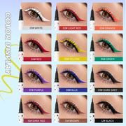 Ultra-Thin Black Eyeliner Pencil Waterproof Long Lasting Smooth 12 Colors Colorful Liquid Eyeliner High Makeup Pigment Eyeliner