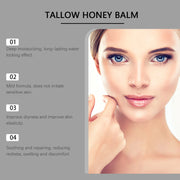 Beef Tallow Honey Balm Deeply Nourishing Moisturizing Skin Barrier Repair Care Natural Organic Grass Fed Beef Tallow Balm 100g