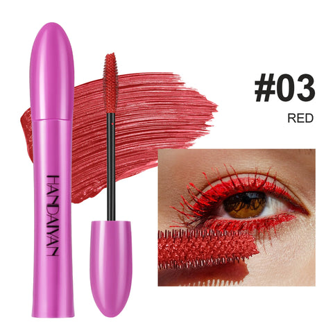 10 Colors Waterproof Volumizing Mascara Smudge-Proof Curling Long-Lasting Sapphire Blue Pink Mascara for Eye Makeup Cosmetics