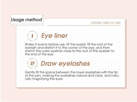Eyeliner liquid pen is smooth, fast drying, waterproof, durable, not easy to smudge, and very thin eyeliner pen