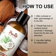 Coconut Oil Body Massage Essential oil, Rich in coconut oil extract essence, Can be used for body massage,long-lasting fragrance