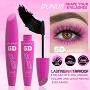 24H Wear Volumizing Mascara 5D Waterproof Lengthening Eyelash Cream For Thicker Fuller Lashes No Clumping
