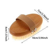 SPA Wooden Body Brush Natural Boar Bristle Organic Dry Skin Body Brush Bamboo Wet Back Shower Brushes Exfoliating Bathing Brush