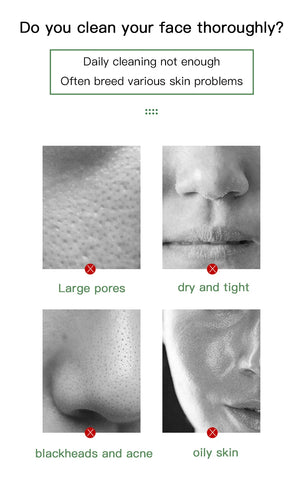 Face Clean Mask Green Tea Cleansing Stick Mask Shrink pores Deep Blackhead Remover facial Cleansing Moisturizing Mask 40g
