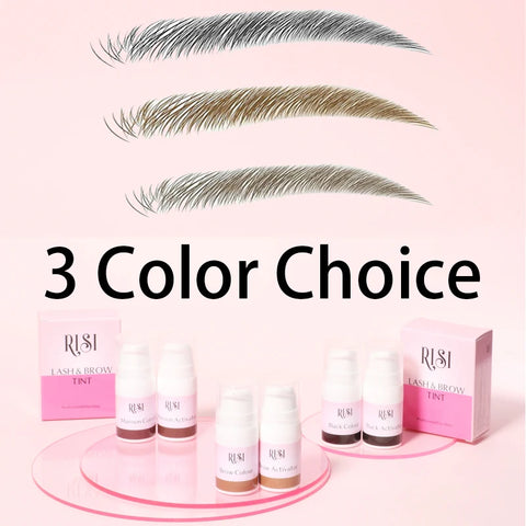 RISI Brow Lamination Brow Tint kit Long Lasting Waterproof Professional Brow Tint 3 Colors Eye Brow Tint Brow Tint