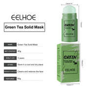 Face Clean Mask Green Tea Stick Deep Cleansing Mud Film Oil Control Remove Blackheads Pores Shrink Beauty Skin Set for Travel