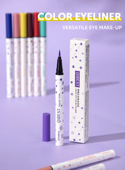 Ultra-Thin Black Eyeliner Pencil Waterproof Long Lasting Smooth 12 Colors Colorful Liquid Eyeliner High Makeup Pigment Eyeliner