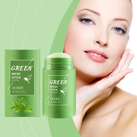 Face Clean Mask Green Tea Cleansing Stick Mask Smear Acne Shrink Blackhead Moisturizing Deep Cleansing Mask Film 40g Pores