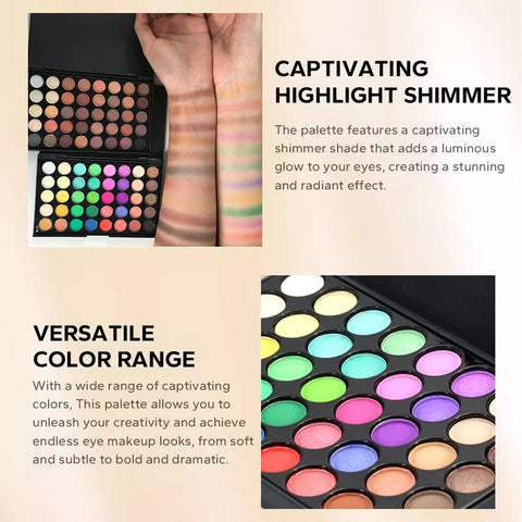 40 Colors Glitter Eyeshadow Palette Matte Waterproof Long Lasting Pressed Powder Cosmetics Kit Fashion Women Eye Makeup palette