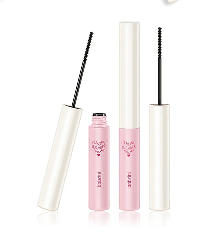 Silk Fiber Curling Mascara, Ultra-Fine Brush, Lengthening & Volumizing, Waterproof, Smudge-Proof, Long-Lasting, Unisex, Eye Safe