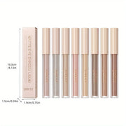 8 Colors Matte Liquid Eyeshadow Neutral Naked Smooth Creamy Eyeshadow Lightweight High-pigmented and Waterproof