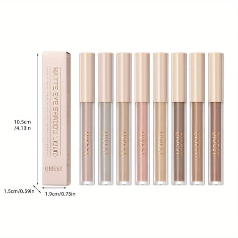 8 Colors Matte Liquid Eyeshadow Neutral Naked Smooth Creamy Eyeshadow Lightweight High-pigmented and Waterproof