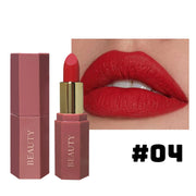 Matte waterproof velvet nude lipstick - Sexy red-brown long-lasting makeup - Professional style, easy to carry