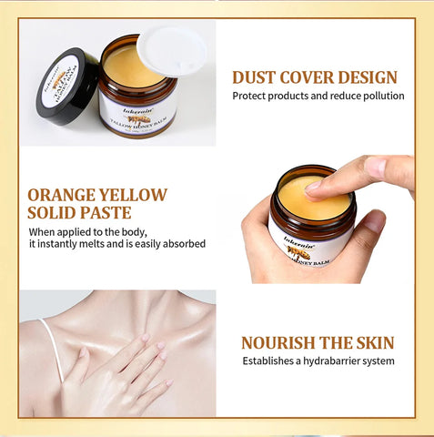Honey Tallow Balm Beef Tallow Balm Moisturizing Cream for Soft Smooth Skin Handmade All-Natural Moisturizer Antioxidant Skincare