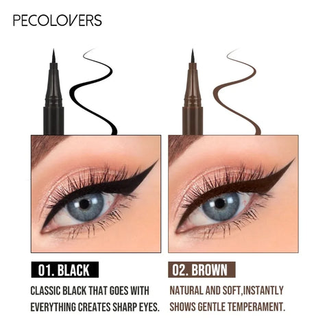 Black Liquid Eyeliner, Quick-drying, Smudge-proof, Sweat-proof and Waterproof, Long-lasting Slim Eyeliner