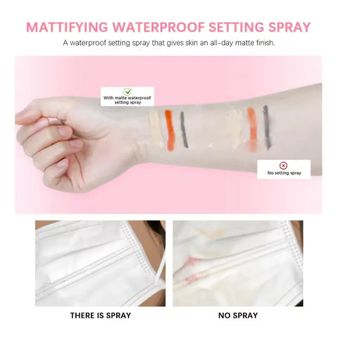 Waterproof Mattifying Setting Spray Long-lasting Glossy Matte Base Makeup Control Oil Non-Sticky Make-up Fixer Spray 150ml