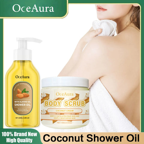 Shower Oil for Dry Skin Gentle Cleaning Soothe Tight Moisturizing Oil Control Fragrance Relaxing Body Scrub Nourishing Bath Oils