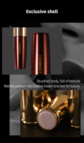 CHARMACY Nude Moisturize Lipstick Easy to Wear Professional Velvet 8 Color Luxury Lipsticks Makeup Cosmetic for Lip Women