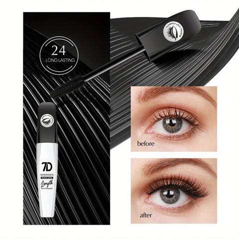 7D mascara waterproof and easy to remove makeup, no smudging and no makeup removal, slender and curled thick mascara