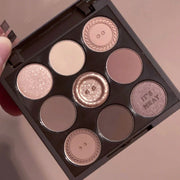 2024 New Nine-Color Sweater Knit Button Eyeshadow Tray Pearl Matte Low Saturation Deep Oat Earth Color