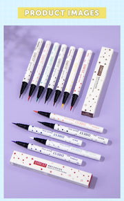 Ultra-Thin Black Eyeliner Pencil Waterproof Long Lasting Smooth 12 Colors Colorful Liquid Eyeliner High Makeup Pigment Eyeliner