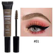 Waterproof Eyebrow Gel Cream with Brush Lasting Fast Tint Easy Dye Natural Black Brow Enhancers Tattoo Tin Korean Brow Makeup