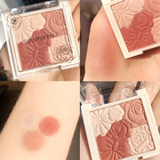 Makeup Blush Palette Natural Contour Highlight Palette Matte Pearlescent Embossed Petal Orange Blush Rouge Petal Blush Palette