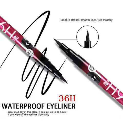 Black Smooth Liquid Eyeliner Pen Waterproof Long-lasting Ultra-fine Tip Easy To Color for Create Big Eyes Eyeliner Cosmetics