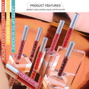 1 Pcs Waterproof Lip Gloss Lipstick Set - Nude, Dark Brown & Matte Red Shades, Long-Lasting 24-Hour Wear, Suitable for All Skin