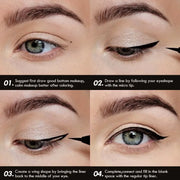 Black Liquid Eyeliner, Quick-drying, Smudge-proof, Sweat-proof and Waterproof, Long-lasting Slim Eyeliner