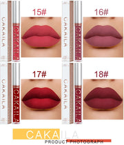 1 Pcs Waterproof Lip Gloss Lipstick Set - Nude, Dark Brown & Matte Red Shades, Long-Lasting 24-Hour Wear, Suitable for All Skin