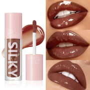 Silky Lip Gloss - Waterproof, Long-Lasting Moisturizing Liquid Lipstick with Mirror Finish, Non-Sticky, Full Shine, Fade-Resista