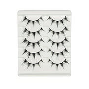 Anime-Inspired False Eyelashes, 5 Pairs Cartoon Eye Faux Lashes, Dramatic Look Demon Style, Volumizing & Lengthening