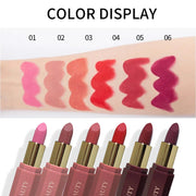 Matte waterproof velvet nude lipstick - Sexy red-brown long-lasting makeup - Professional style, easy to carry