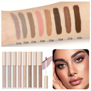 8 Colors Matte Liquid Eyeshadow Neutral Naked Smooth Creamy Eyeshadow Lightweight High-pigmented and Waterproof