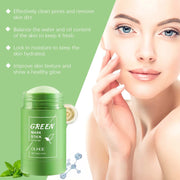 Face Clean Mask Green Tea Cleansing Stick Mask Smear Acne Shrink Blackhead Moisturizing Deep Cleansing Mask Film 40g Pores