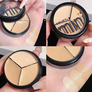 3 Colors Contour Concealer Palette with Brush Moisturizing Full Coverage Acne Spot Dark Circles Concealer Cream Makeup Cosmetics
